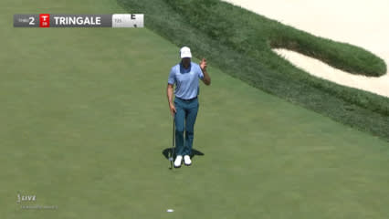 Cameron Tringale sinks 14-foot birdie putt at BMW Championship