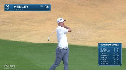 Russell Henley hits 262-yard approach to 44 feet, sets up birdie on No. 16 at The American Express