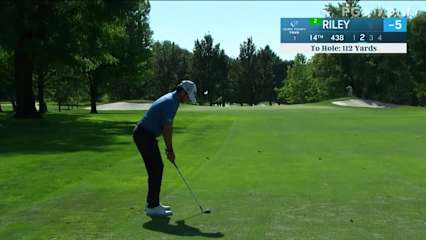 Davis Riley birdies No. 14 in Round 1 at Albertsons Boise Open