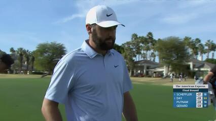 Scottie Scheffler hits 79-yard approach to 4 feet, birdies No. 14 at The American Express