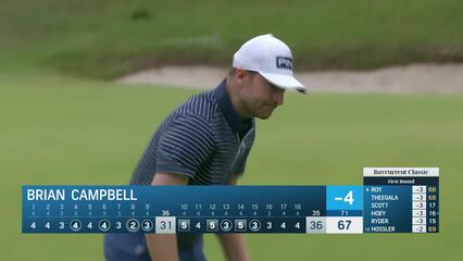 Brian Campbell sinks 84-foot birdie putt on No. 9 at Baycurrent