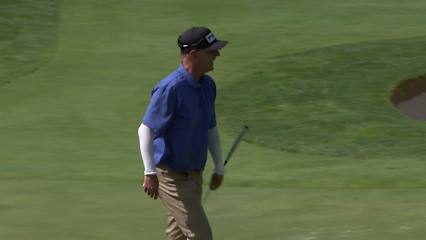 Kevin Sutherland makes birdie on No. 17 at Kaulig Co. Championship