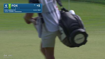 Ryan Fox drains 6-foot putt for birdie on No. 6 at Travelers
