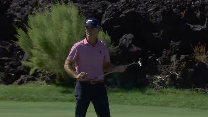 Kevin Streelman sinks 10-foot birdie putt on No. 8 at Bank of Utah