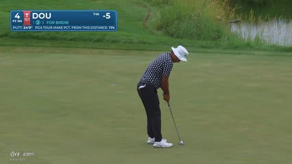 Zecheng Dou drains 24-foot birdie putt on No. 4 at 3M Open