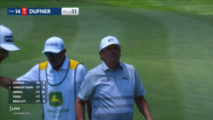Jason Dufner gets up-and-down for birdie at John Deere
