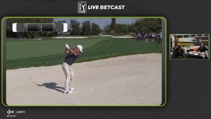 Jacob Bridgeman hits 155-yard approach from bunker to 19 feet, sets up birdie on No. 1 at Arnold Palmer