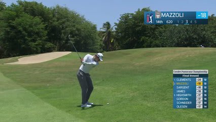Stefano Mazzoli gets up-and-down from 55 yards for birdie on No. 14 at Corales Puntacana