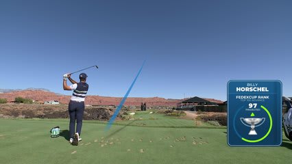 Billy Horschel sinks 19-foot putt for birdie on No. 17 at Bank of Utah
