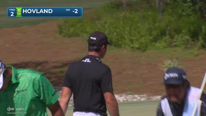 Viktor Hovland hits 185-yard tee shot to 14 feet, sets up birdie on No 2 at Arnold Palmer