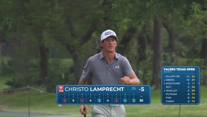 Christo Lamprecht drains 17-foot birdie putt on No. 9 at Valero