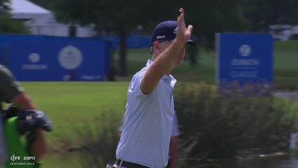 Dahmen/Streelman sinks a 24-foot birdie putt on No. 9 at Zurich Classic