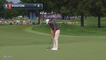 J.T. Poston taps in for birdie on No. 8 at BMW Championship