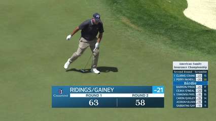 Team Ridings/Gainey makes birdie on No. 18 at American Family Insurance Championship