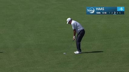 Jay Haas makes birdie on No. 18 at Hoag Classic
