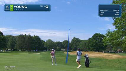 Cameron Young reaches par-5 No. 6 in two, makes birdie at Travelers