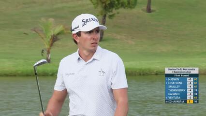 Nico Echavarria drains eagle putt on No. 17 at Butterfield Bermuda
