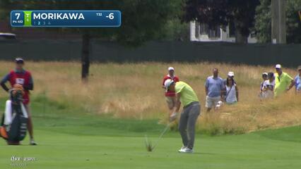 Collin Morikawa's 171-yard approach sets up birdie on No. 7 at Travelers