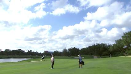 Colin Montgomerie makes Eagle on No. 17 at James Hardie