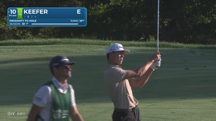John Keefer gets up-and-down from 122 yards for birdie on No. 10 at Biltmore Championship