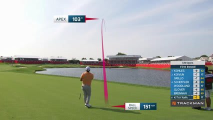 Kurt Kitayama sinks 2-foot putt for birdie on No. 18 at 3M Open