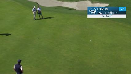 Jason Caron makes birdie on No. 18 at Hoag Classic