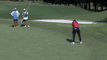 Cristobal Del Solar holes birdie putt at BMW Charity Pro-Am