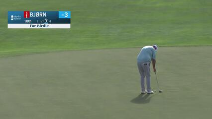 Thomas Bjørn makes birdie on No. 10 at Charles Schwab Cup Championship