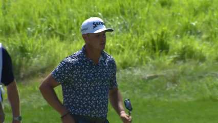 Brent Grant gets up-and-down from greenside rough for birdie at Pinnacle Bank Championship
