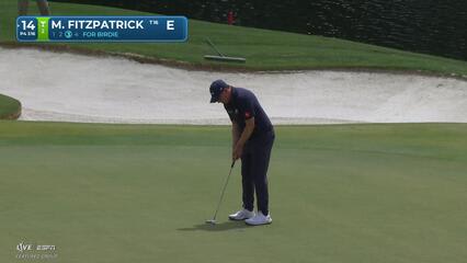 Matt Fitzpatrick drains 19-inch putt for birdie on No. 14 at Truist Championship