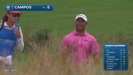 Rafael Campos makes birdie on No. 15 at Wyndham