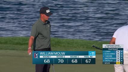 William Mouw sinks 10-foot birdie putt on No. 18 at Cognizant Classic