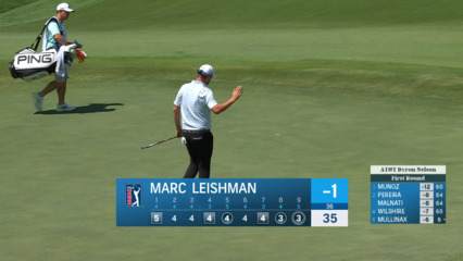 Marc Leishman sends in 39-footer for eagle at AT&T Byron Nelson