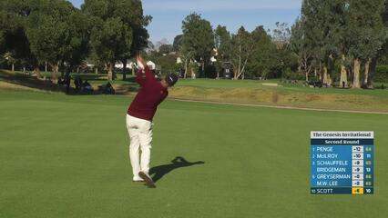 Adam Scott sinks 17-foot eagle putt on No. 11 at The Genesis