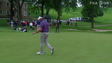 Chase Seiffert uses the slope to set up birdie at John Deere