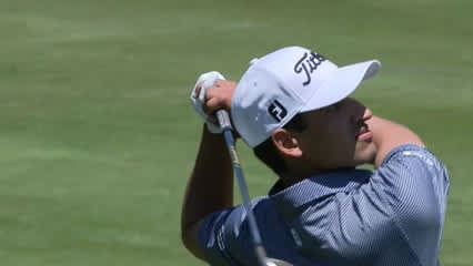 Dominic Bozzelli birdies No. 9 in Round 4 at LECOM