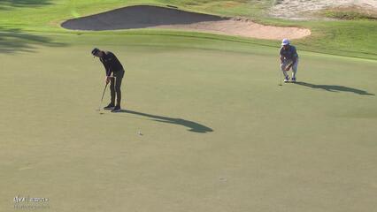 Andrew Putnam sinks 22-foot birdie putt on No. 3 at The RSM Classic