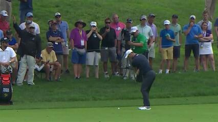 Martin Kaymer nearly holes out at the Memorial