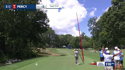 Cameron Percy makes birdie on No. 3 at Wyndham