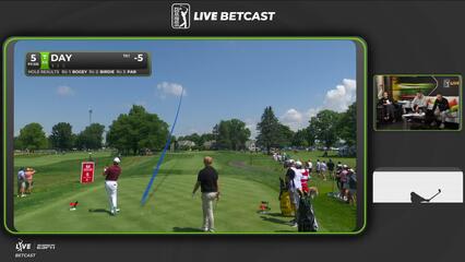 Jason Day hits tee shot to 14 feet, sets up birdie on No. 5 at Travelers