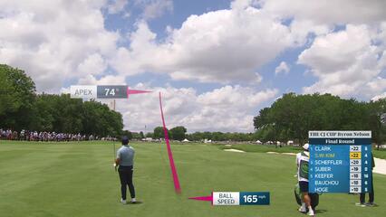 Si Woo Kim drains 6-foot birdie putt on No. 5 at THE CJ CUP