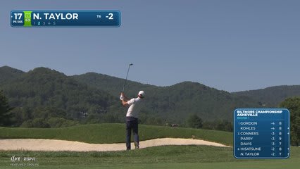 Nick Taylor drains 8-foot putt for birdie on No. 17 at Biltmore Championship