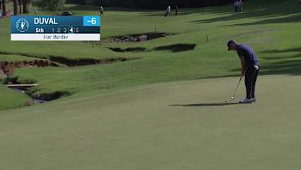 David Duval makes birdie putt on No. 5 at Regions Tradition