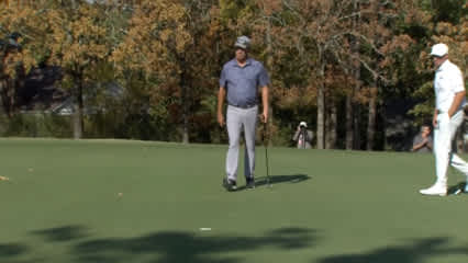 Stephen Ames makes nice putt for birdie at Simmons Bank