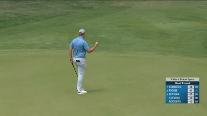 MJ Daffue drives the green leading to eagle on No. 17 at Valero