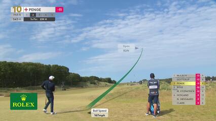 Marco Penge birdies par-5 10th at Genesis Scottish Open