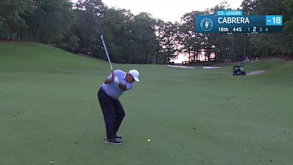 Ángel Cabrera makes birdie on No. 16 at  Regions Tradition