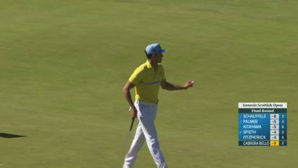 Rafa Cabrera Bello makes birdie on No. 3 at Genesis Scottish Open