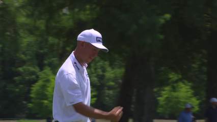Stevens/Bauchou holes out for birdie from 25-feet on No. 7 at Zurich Classic