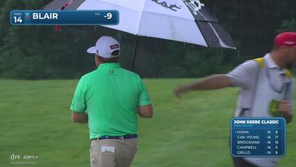 Zac Blair makes birdie on No. 14 at John Deere